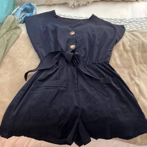 Navy Romper